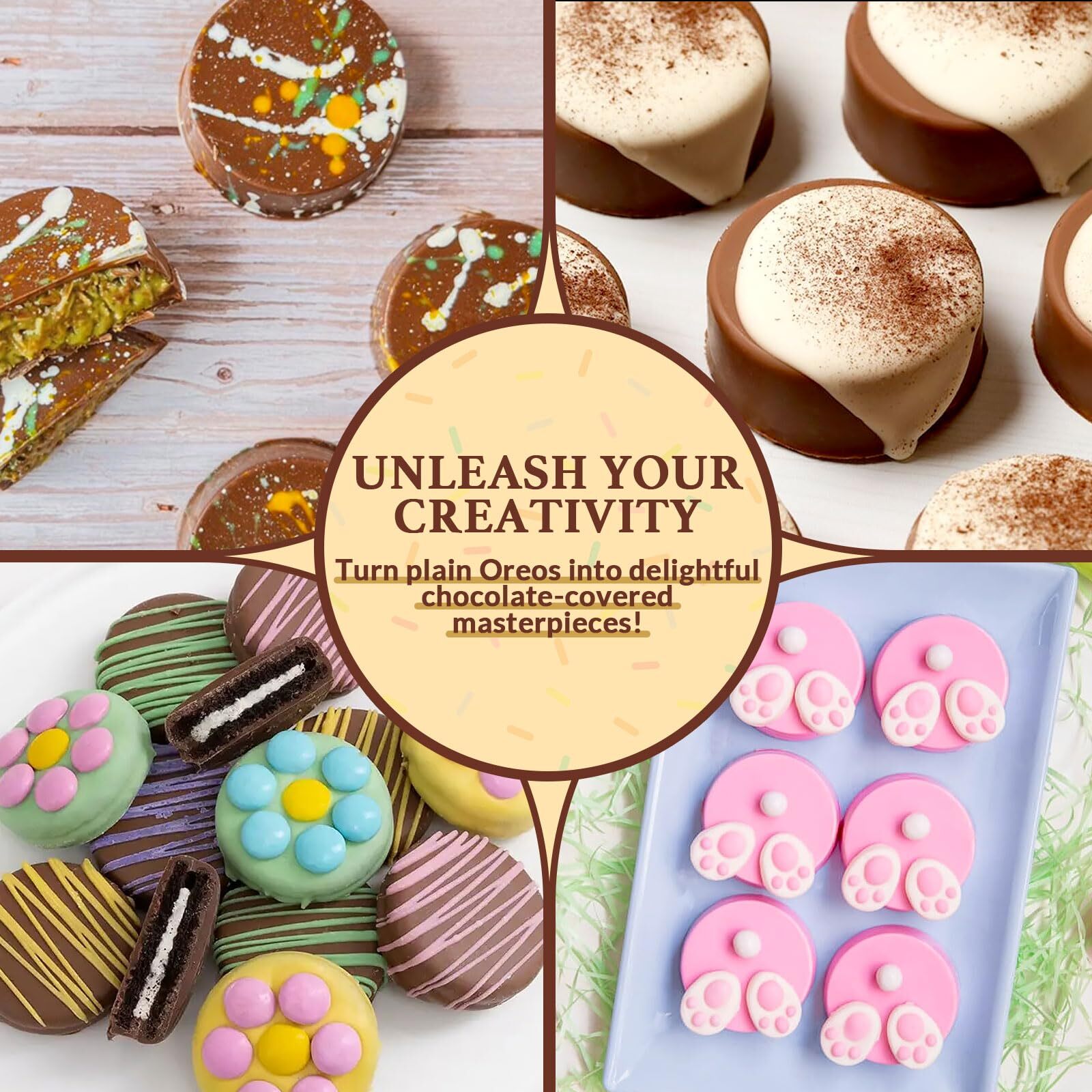 Oreo Silicone Molds 2 PCS, 12-Cavity 2.1" Round Cylinder Chocolate Covered Oreos