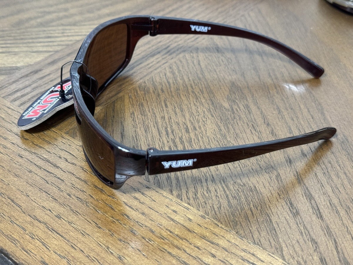 YUM Pradco Polarized Fishing Sunglasses Dark RED Frame | eBay