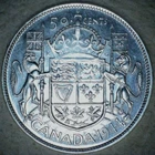 1944 Canada 50 Cents Near 4 Uncirculated King George VI 80% Silver Fifty Cents