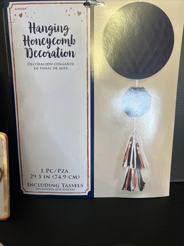 Compromiso Amor Boda Fiesta Lugar Decoración Azul Marino Oro E5 40 Foto 3 de 4