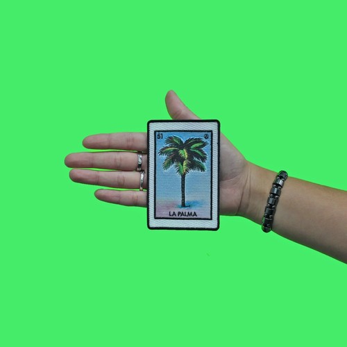La Palma 51 Patch Palm Tree Mexican Loteria Card Sublimated Embroidery Iron On - Picture 4 of 4