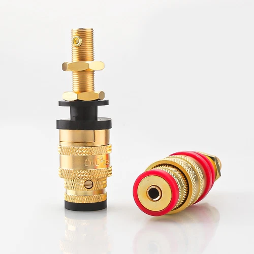 HiFi CMC 878L-S Gold Plating Amplifier Speaker Binding Post Audio Jack Terminal - Picture 5 of 10