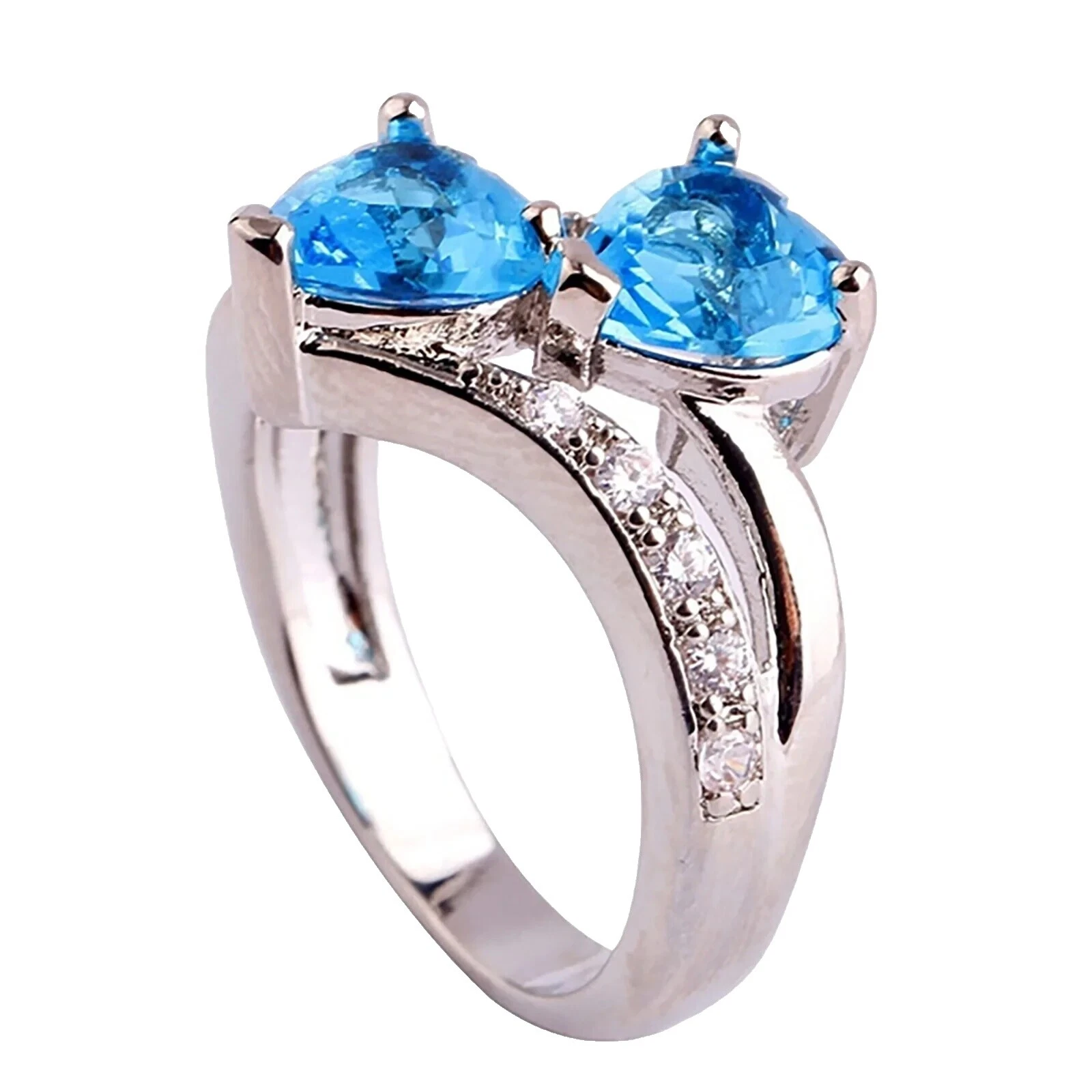 Piedra Retro Plateado plata Anillos de Moda