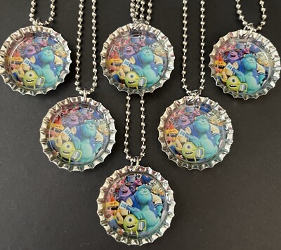 Monster Party / Favors / Monster University themed  / set of 6 necklaces / kids