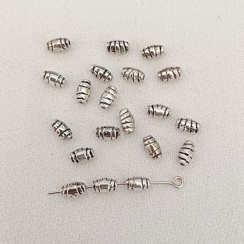20 Perles Intercalaires En Acier Inoxydable Avec Anneaux Caoutchouc - Pour Bracelets Et Colliers DIY - Sécurité Anti-desserrage