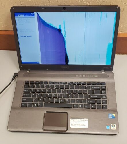 Sony VAIO PCG-7173L Intel Core 2 Duo 1GB RAM 0GB HDD CRACKED SCREEN - Picture 3 of 8