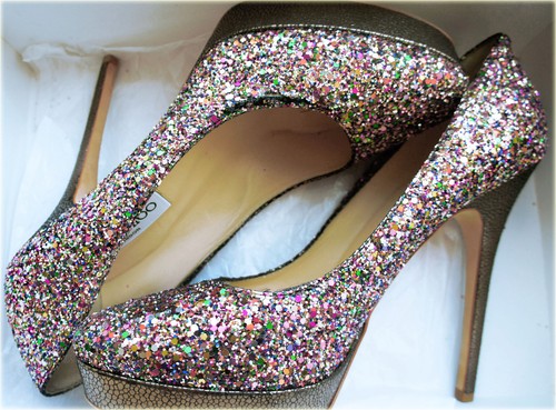 Jimmy Choo precio de venta recomendado 850 € Original 100% Brillo Tacones  Zapatos Bombas brillo de lujo | eBay