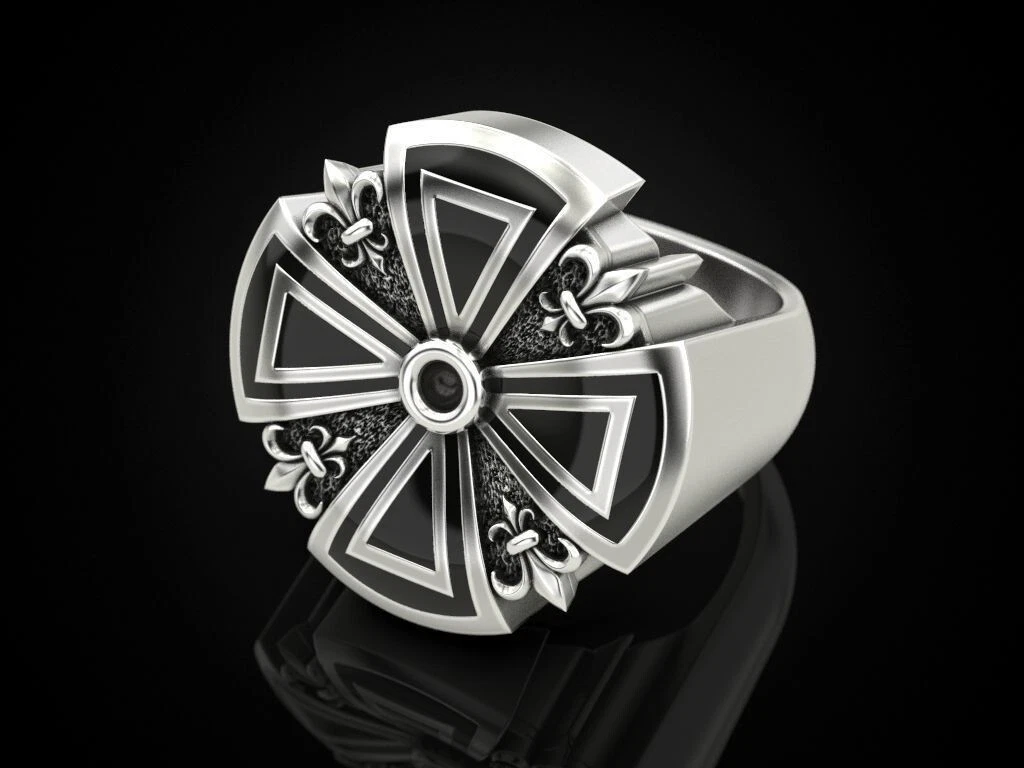 Enamel lily ring deals