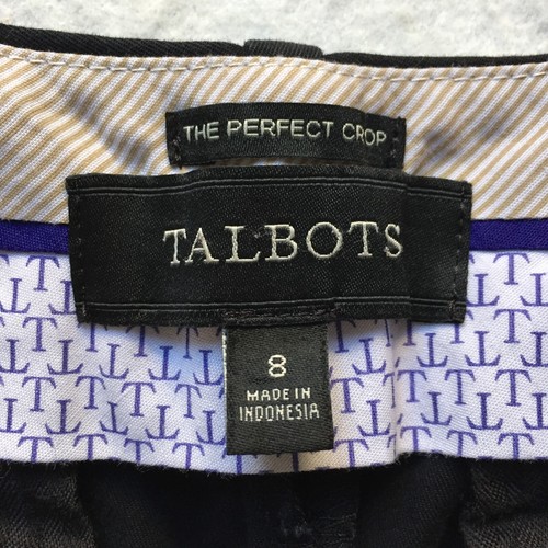 Talbots The Perfect Crop Tapered Pants, Women's 8 (Black) - Picture 6 of 8