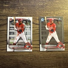 Naibel Mariano 2025 Bowman 1st Base/Chrome Prospect #BCP-99 Reds 2-Card Lot