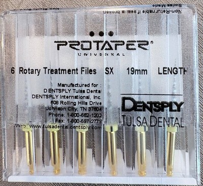 DENTSPLY PROTAPER UNIVERSAL. SX 19mm, 6 files/pk Orifice opener
