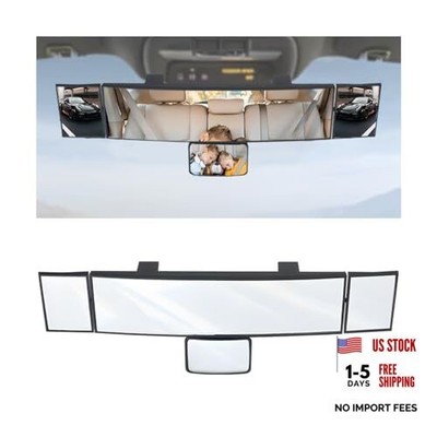Car Rear View Mirror 15 Inch Panoramic Vehicle Convex Mirror Clip - Clip