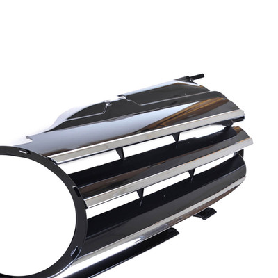Kühlergrill hochglanz Schwarz + Chromleiste passend für Mercedes SLK R170 96-04