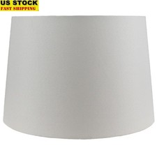 Beige Linen Hardback Drum Shade Neutral Fabric Lamp Replacement Easy Fit New