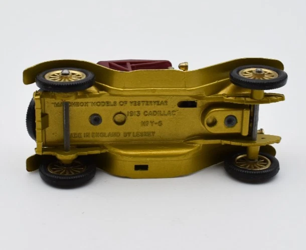 Matchbox MoY Yesteryear Y6 1913 Cadillac gold, 13mm wheels. England. F Box - Image 4 of 4