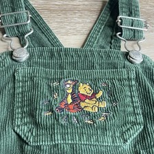 Vintage Disney Store Winnie The Pooh Tigger Corduroy Embroidered Overalls 24M