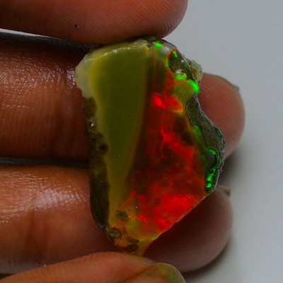 Ethiopian Oil Opal Specimen  25.00 cts Natural Rough Gemstone - Fire Opal Roug
