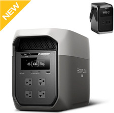 Portable Power Station DELTA 3 Max, 2048Wh LiFePO4 Battery, Solar Generator