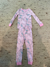 Hello Kitty Sanrio Girls Pajama Set Size 4 Pink Long Sleeve Sleepwear