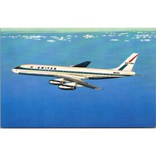 United Air Lines DC-8 Jet Mainliner Vintage Postcard SPW13