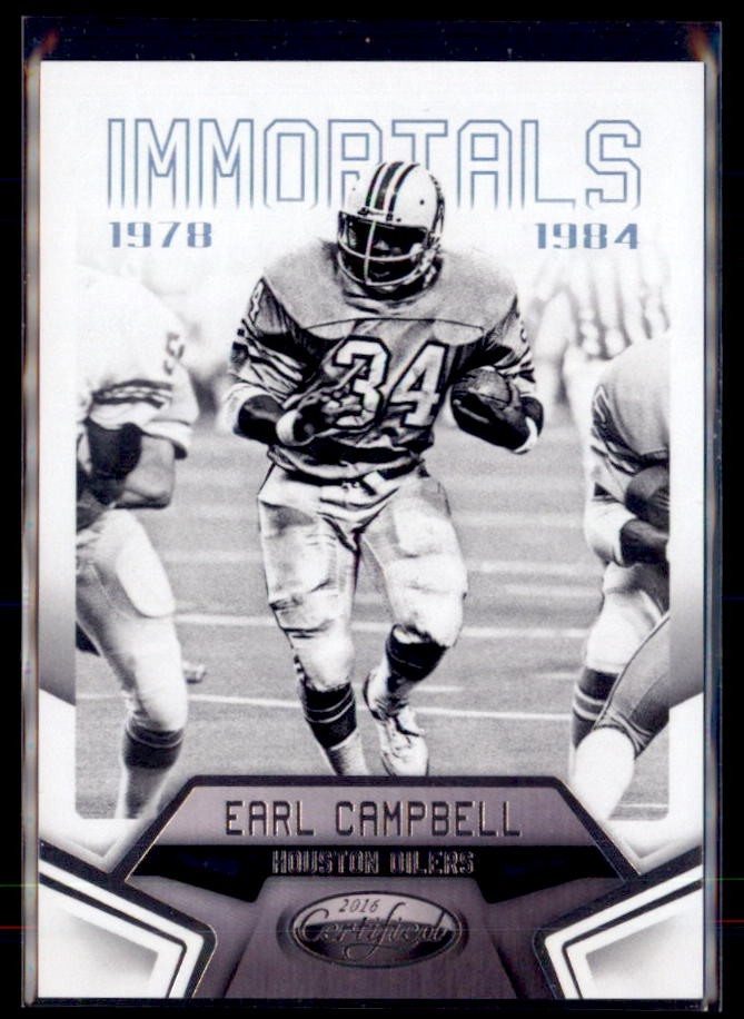 2016 Panini Certified Football Mirror /499 Immortals Earl Campbell Oilers #112