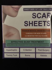 Silicone Scar Sheets Roll 1.6x59in Keloid Burn C-Section Treatment New