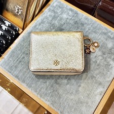 Latest Tory Burch Emerson Gold Metallic Charms Mini Wallet 177012 245