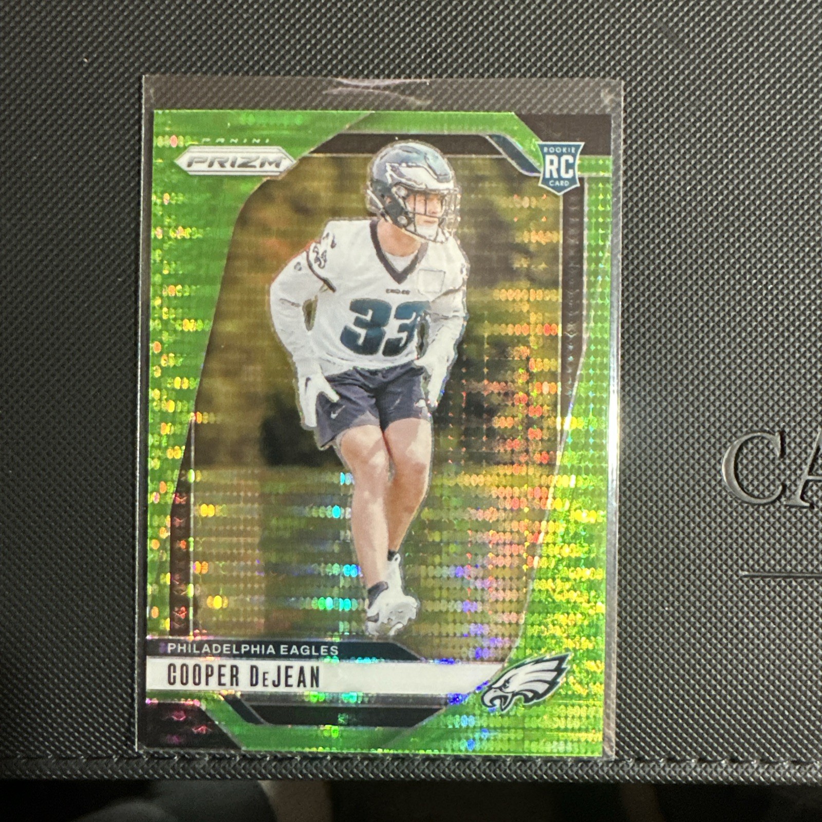 2024 Panini Prizm - Rookies Cooper DeJean #321 Neon Green Pulsar Prizm (RC) G374