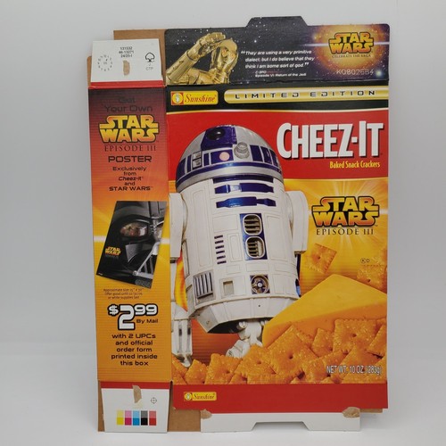 Star Wars Episode III R2-D2 Cheez-It Box | EMPTY & FLAT for Collecting | 2005