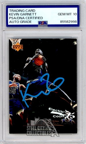 Kevin Garnett 1995-96 UD Electric Court Autograph Rookie #273 PSA/DNA 10 (Blue)	