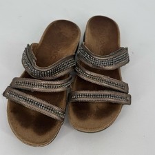 Vionic Pewter Women  s Double Strap Gray Metallic Sandal