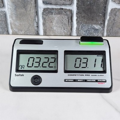 Saitek Mephisto Competition Pro Chess Clock Timer Black