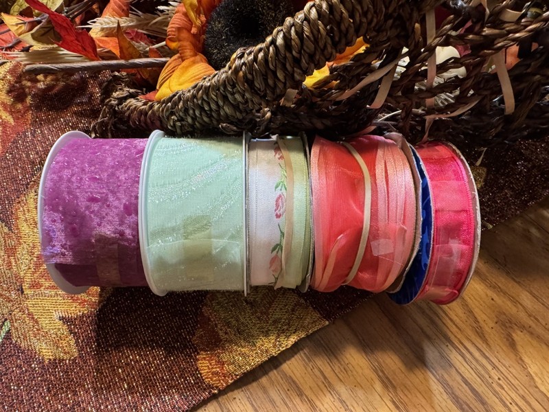 Bright Neon Lot Of 5 Ribbon For Crafts, Bows, Wreaths, Gift Wrap