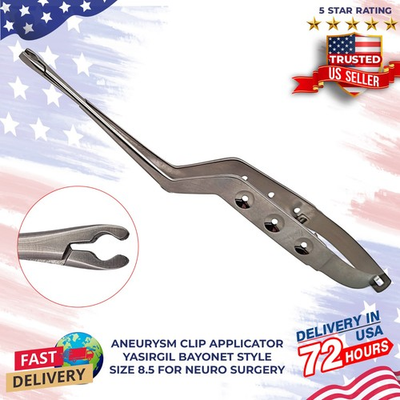 #ad Aneurysm Clip Applicator Yasirgil Bayonet Style 8.5 Size For Neuro Surgery $89.95