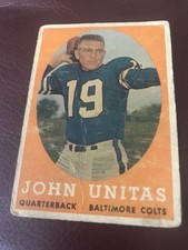 1958 Topps #22 John Unitas Baltimore Colts HOF GD CREASED