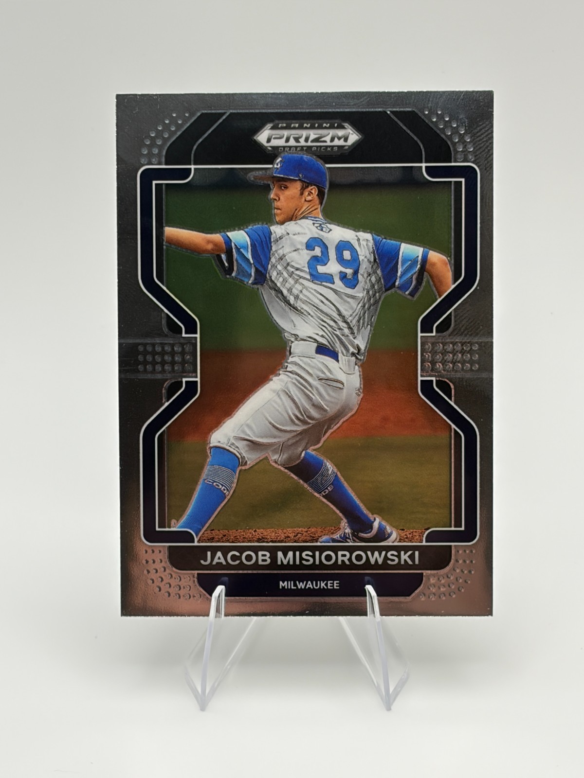 2022 Panini Prizm Draft Picks Jacob Misiorowski #PDP63 Milwaukee Brewers