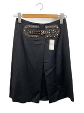 GUCCI Skirt Size 40 Wool Black 165667