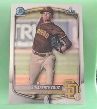 2025 Bowman - Chrome Prospects Humberto Cruz #BCP-96 (RC) - San Diego Padres