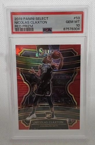 Nicolas Claxton Panini Select RED Prizm Rookie #ed 192/199 PSA 10 GEM MINT