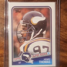 Topps 1988 Henry Thomas #156 Minnesota Vikings NFL Rookie Football Card. rookie card picture