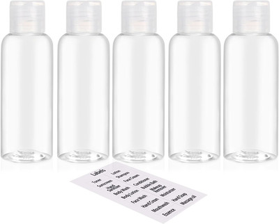 5 Pack 3.4Oz Empty Plastic Travel Bottles for Toiletries TSA Approved Leak Proof