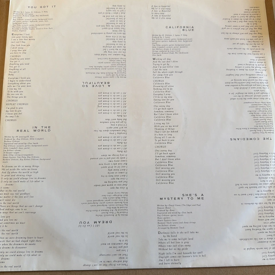 Roy Orbison - Mystery Girl (1989) Vinyl LP V 2576 UK - Image 3 of 4