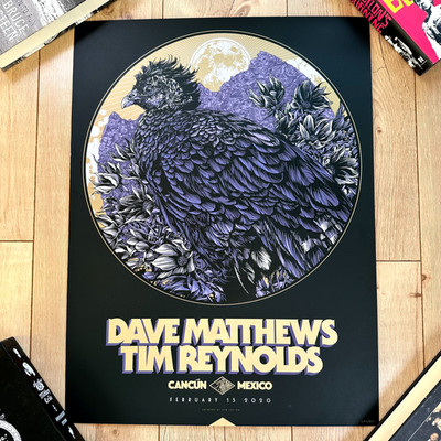 Dave Matthews Tim Reynolds 2019 Cancun Mexico Original Concert Poster Ken Taylor