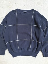 Vintage 90s Nautica Navy Men  s Retro Preppy Pullover Sweater XL 25x28