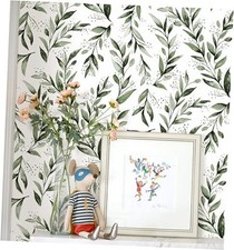 Green Leaf Peel and Stick Wallpaper Green Contact Paper 17.7" x 118.1" B-Green