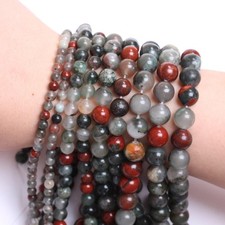 Smooth Natural African Blood Stone Beads Round Loose Beads 4mm 6mm 8mm 10mm