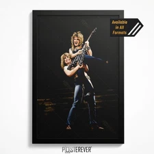 Ozzy Osbourne & Randy Rhoads Color Photo Poster Canvas Wall Art Print Rare New