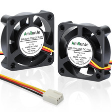 40Mm X 10Mm 3Pin DC Brushless Fan High Speed 12V 2 Packs  Computer Case Fan