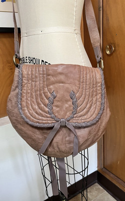 Nina Ricci Ondine Agneau Leather Bag Purse Crossbody rose pink mauve