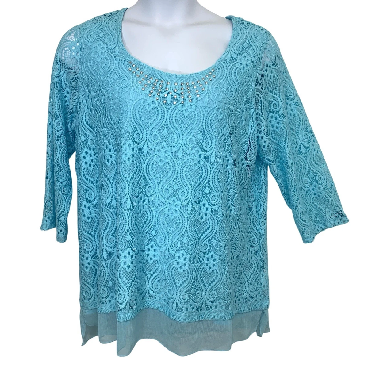 JM Collection Spandex Blue Tops for Women for sale | eBay